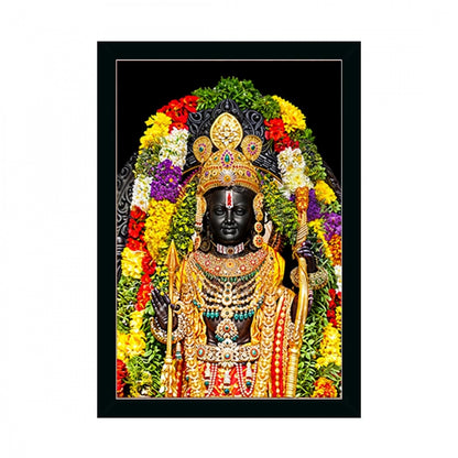 Generic Ayodhya ram lalla Painting with Synthetic Photo Frame (Multicolor)