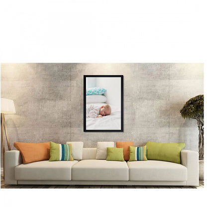 Generic Baby Photo Painting with Synthetic Photo Frame (Multicolor)