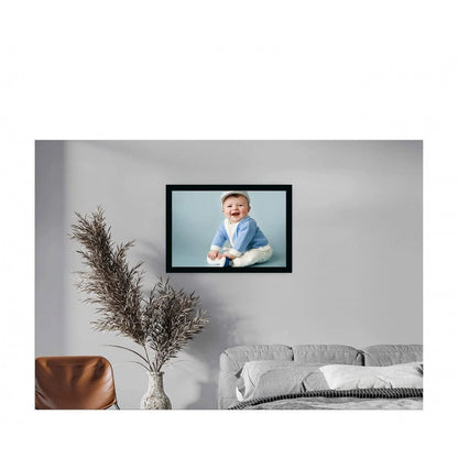 Generic Baby Photo Painting with Synthetic Photo Frame (Multicolor)