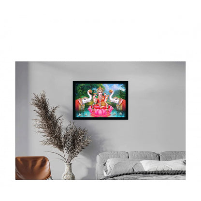 Generic Maa Laxmi Ji Painting with Synthetic Photo Frame (Multicolor)