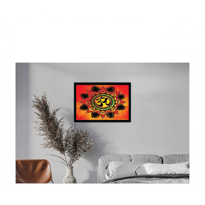 Generic Om Namah Shivay Painting with Synthetic Photo Frame (Multicolor)