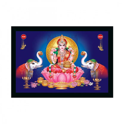 Generic Maa Laxmi Painting with Synthetic Photo Frame (Multicolor)