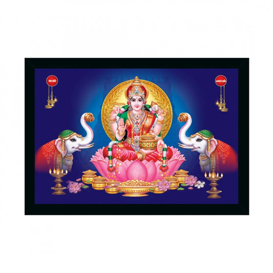 Generic Maa Laxmi Painting with Synthetic Photo Frame (Multicolor)