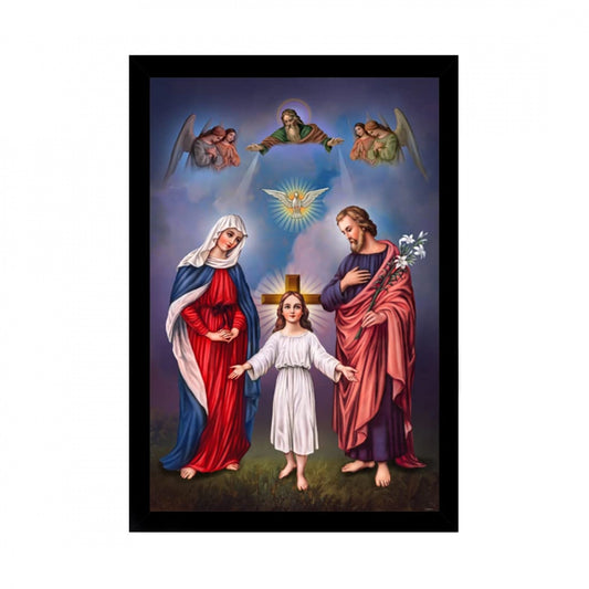 Generic Jesus Christ Painting with Synthetic Photo Frame (Multicolor)