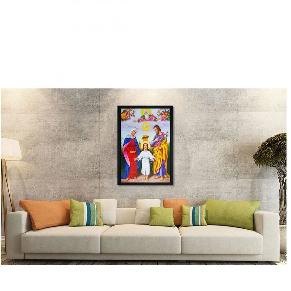 Generic Jesus Christ Painting with Synthetic Photo Frame (Multicolor)