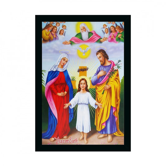 Generic Jesus Christ Painting with Synthetic Photo Frame (Multicolor)