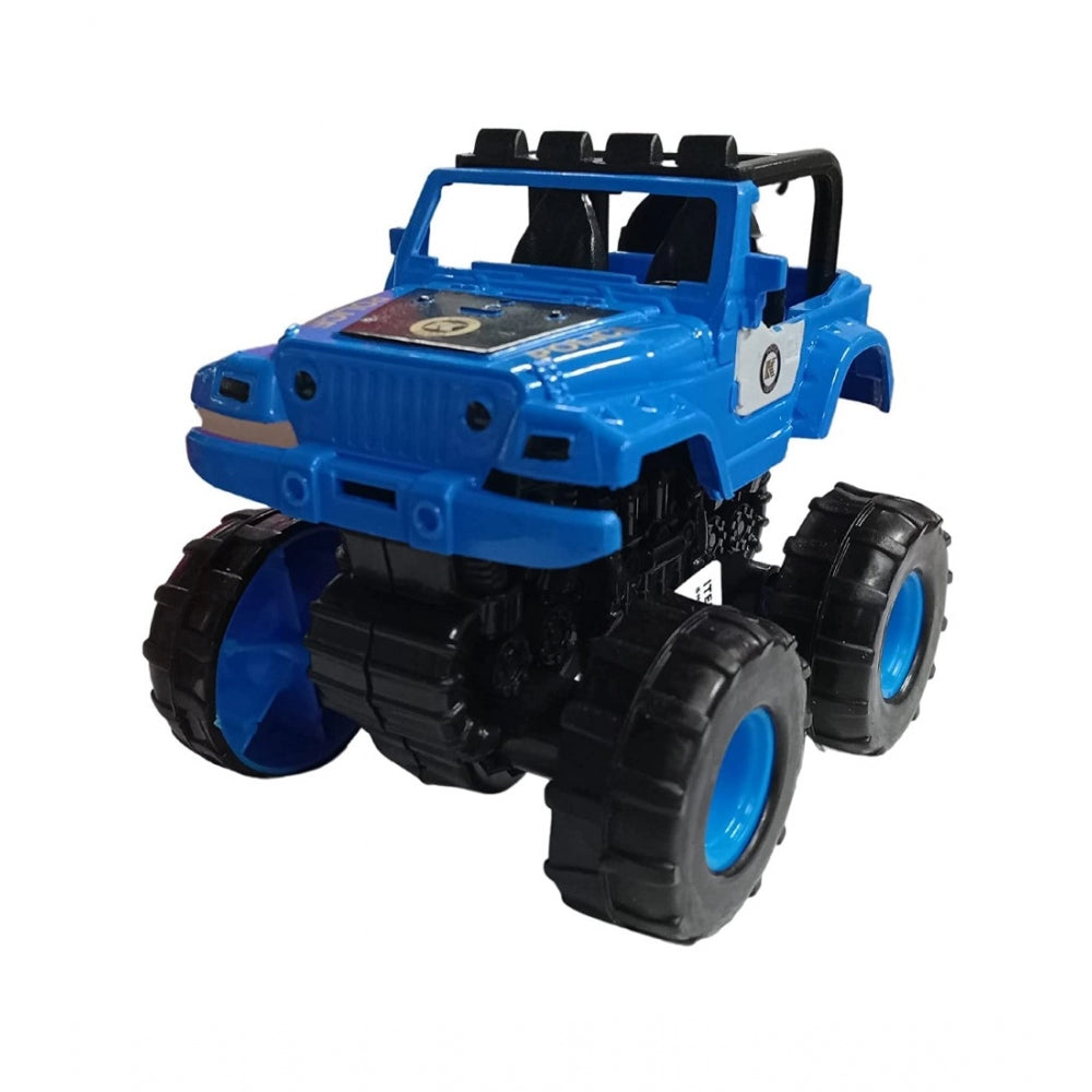 Roneclick Plastic Powered Jumping Police Jeep Car (Assorted)