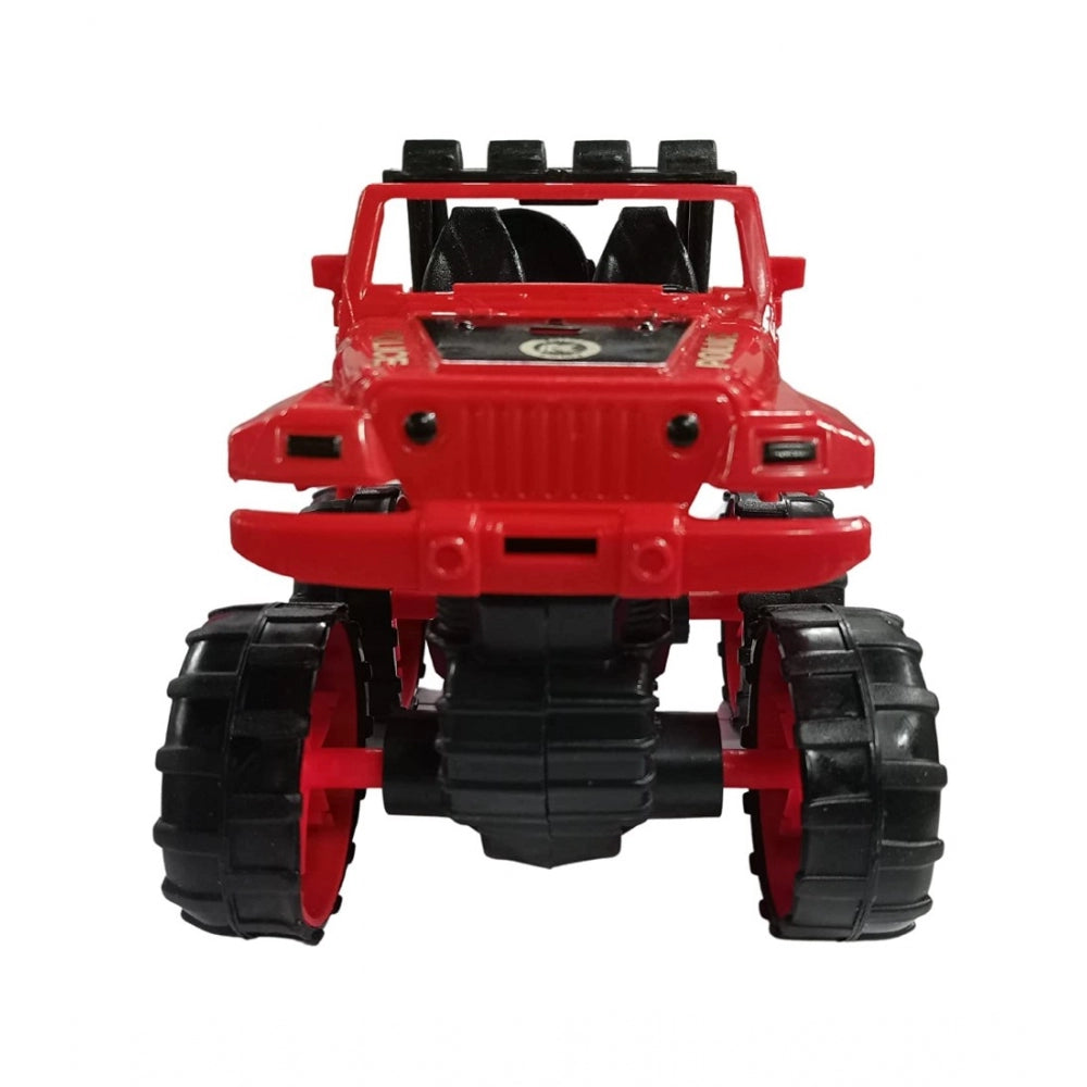 Roneclick Plastic Powered Jumping Police Jeep Car (Assorted)