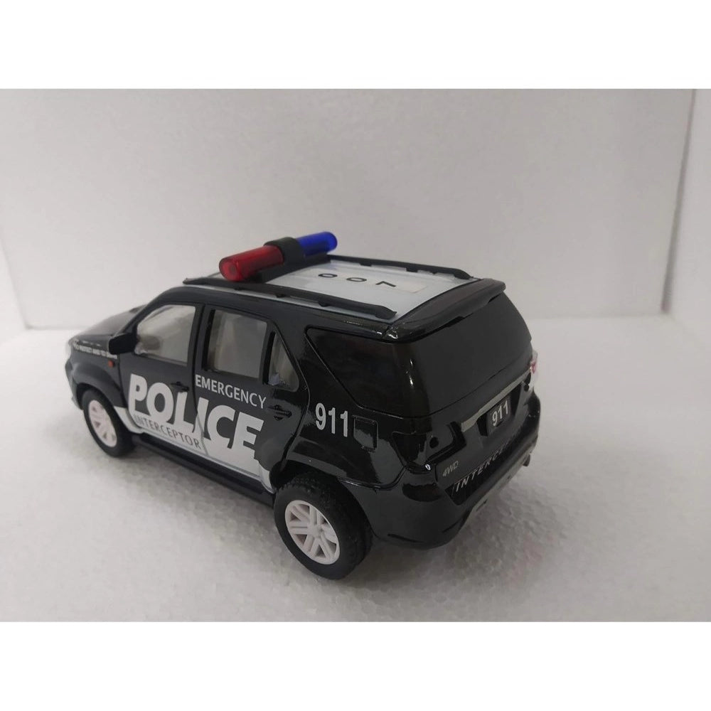 Roneclick Plastic Police Interceptor Car (Black)