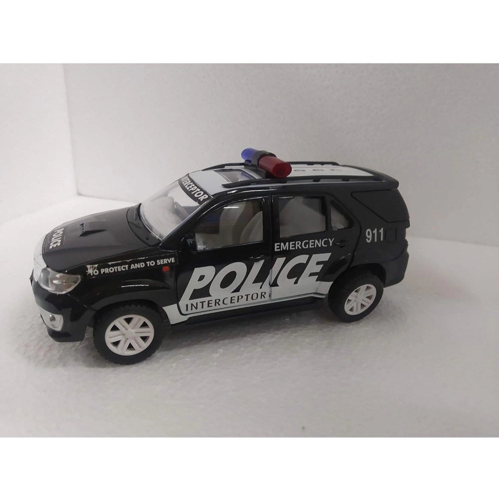 Roneclick Plastic Police Interceptor Car (Black)