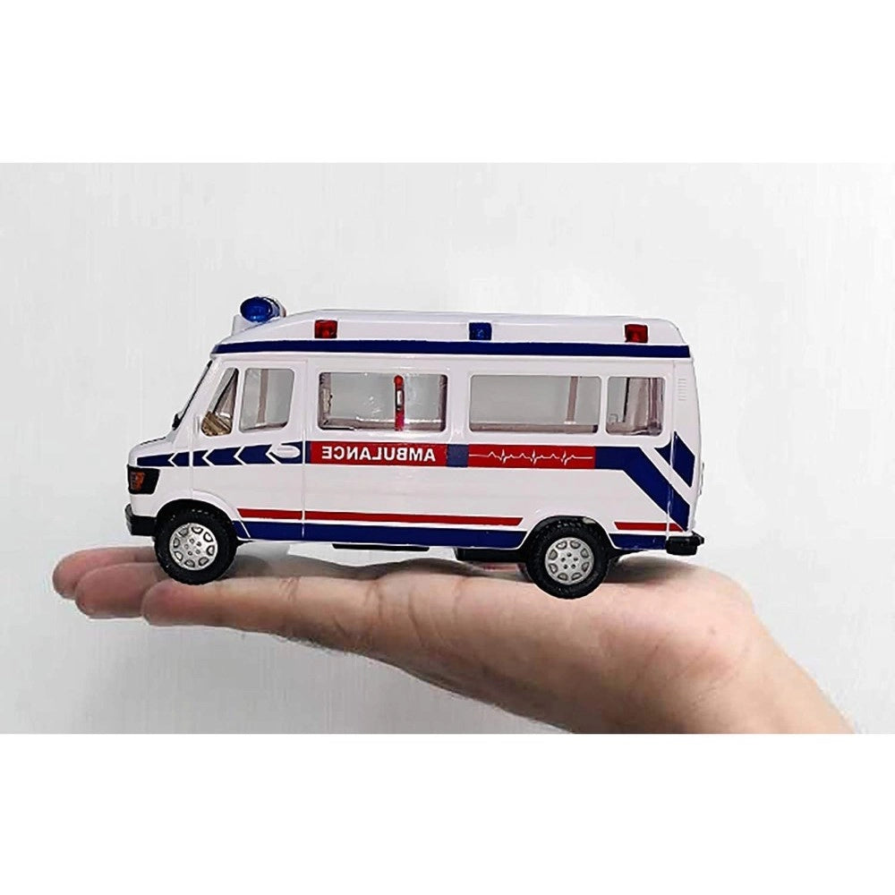 Roneclick Plastic Ambulance Emergency Medical Technicians Bus Suv Car (White)