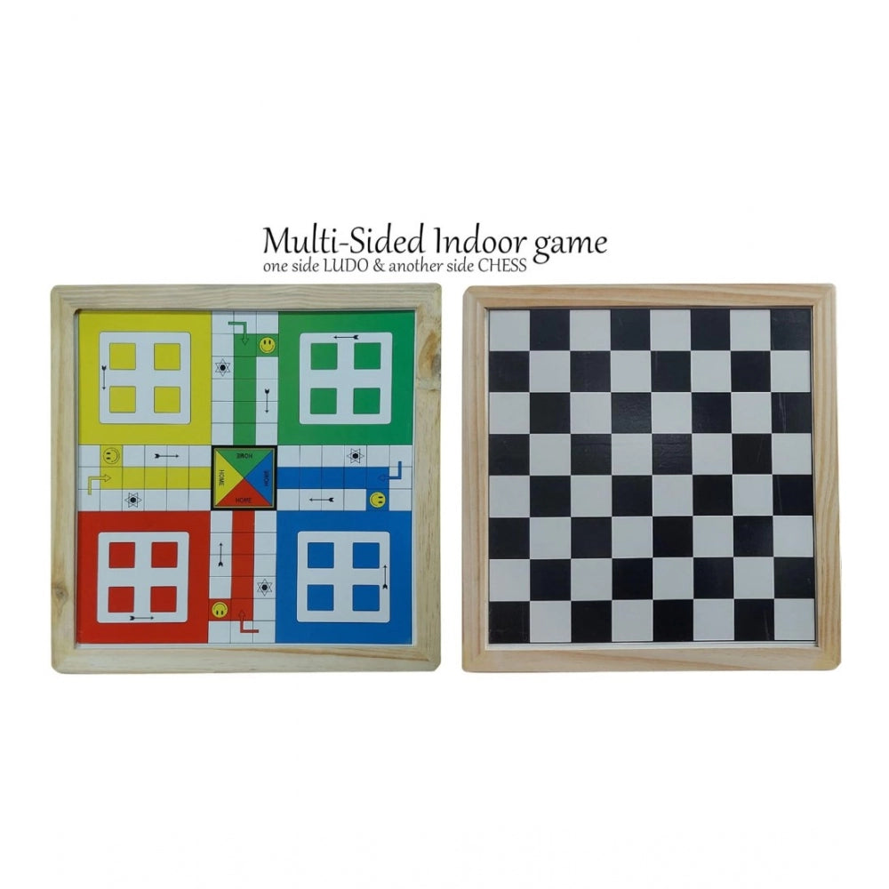 Roneclick Plastic Front And Back Ludo And Chess Board Games For Kids (Multicolor)