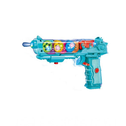 Roneclick Plastic Laser And Flashing 3D Light With Transparent Musical Gun For Kids (Multicolor)