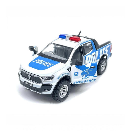 Roneclick Plastic Police Car For Kids (White)