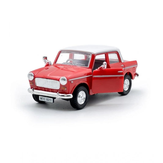 Roneclick Plastic Toy Model Fiat Openable Doors Pull Back Action Collectible Car (Red)