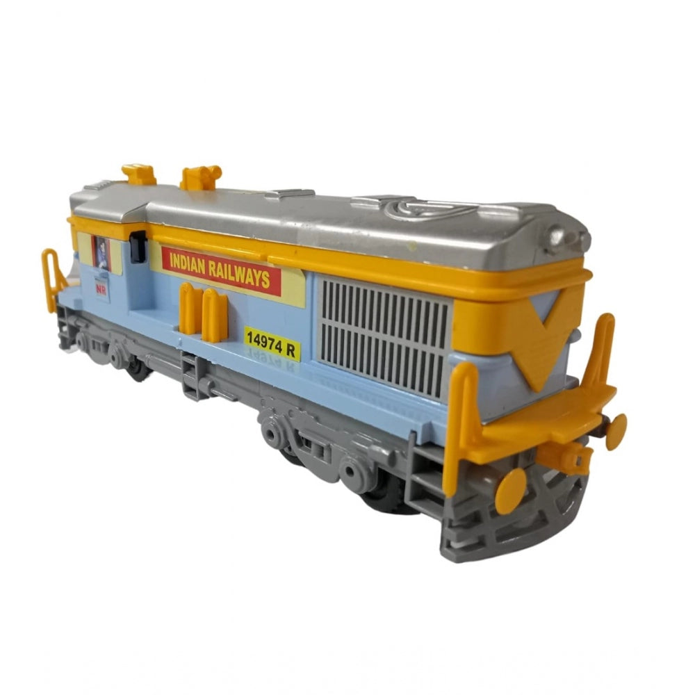 Roneclick Plastic 8 Wheels Engine With Pull Back Action Train (Multicolor)