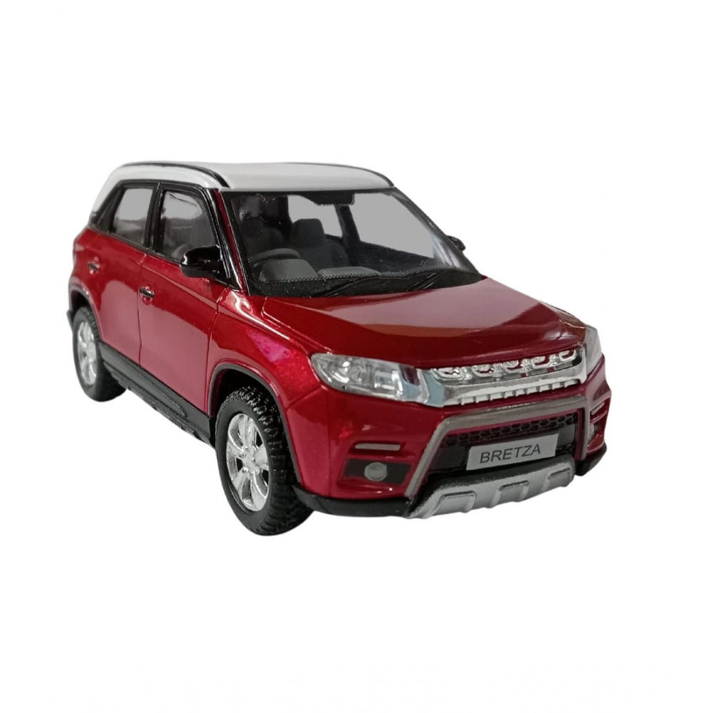 Roneclick Plastic Brezza Red  White Suv Car For Kids (Red)