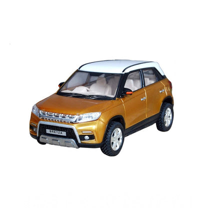 Roneclick Plastic Bretza Suv Pull Back Car (Gold)