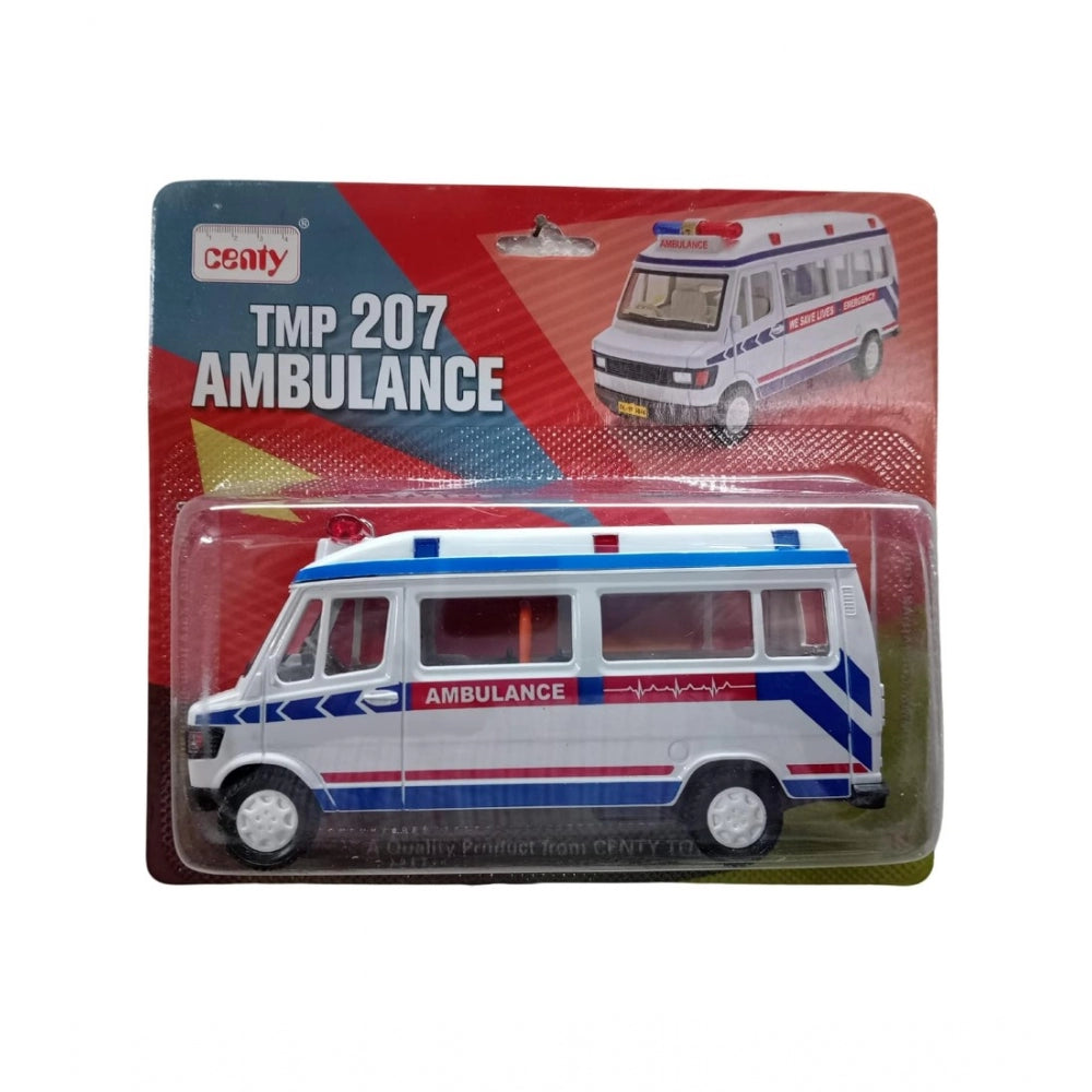 Roneclick Plastic Ambulance Emergency Medical Technicians Bus Suv Car (White)