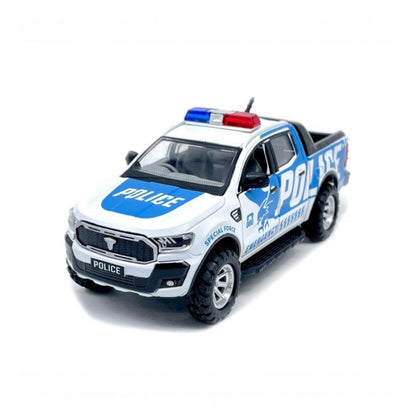 Roneclick Plastic Police Car For Kids (White)