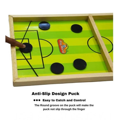 Roneclick Wood Carrom String Hockey Ludo Snake And Ladder 3 In 1 Board Game (Multicolor)