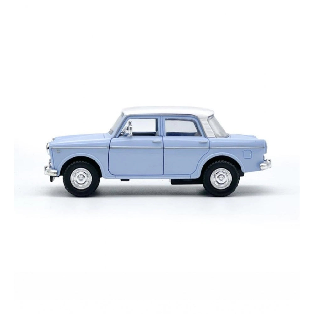 Roneclick Plastic Old Model Fiat Openable Doors Pull Back Action Collectible Car (Sky blue)