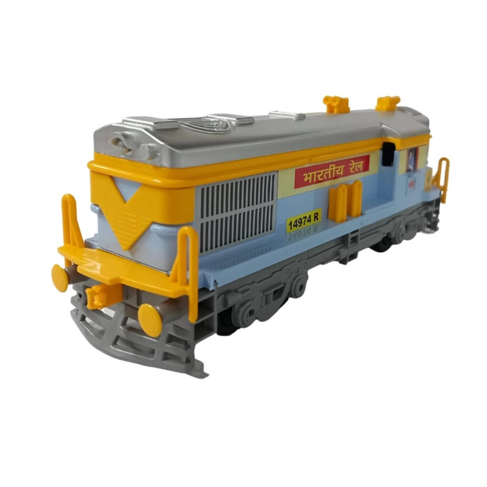 Roneclick Plastic 8 Wheels Engine With Pull Back Action Train (Multicolor)