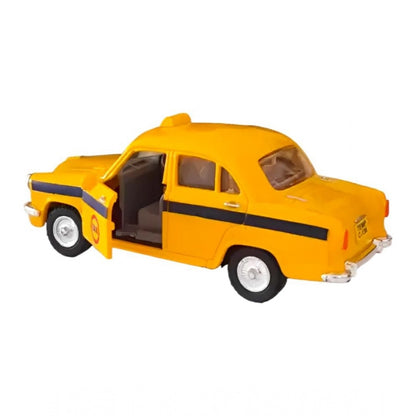 Roneclick Plastic Kolkata Ambassador Taxi Car (Yellow)