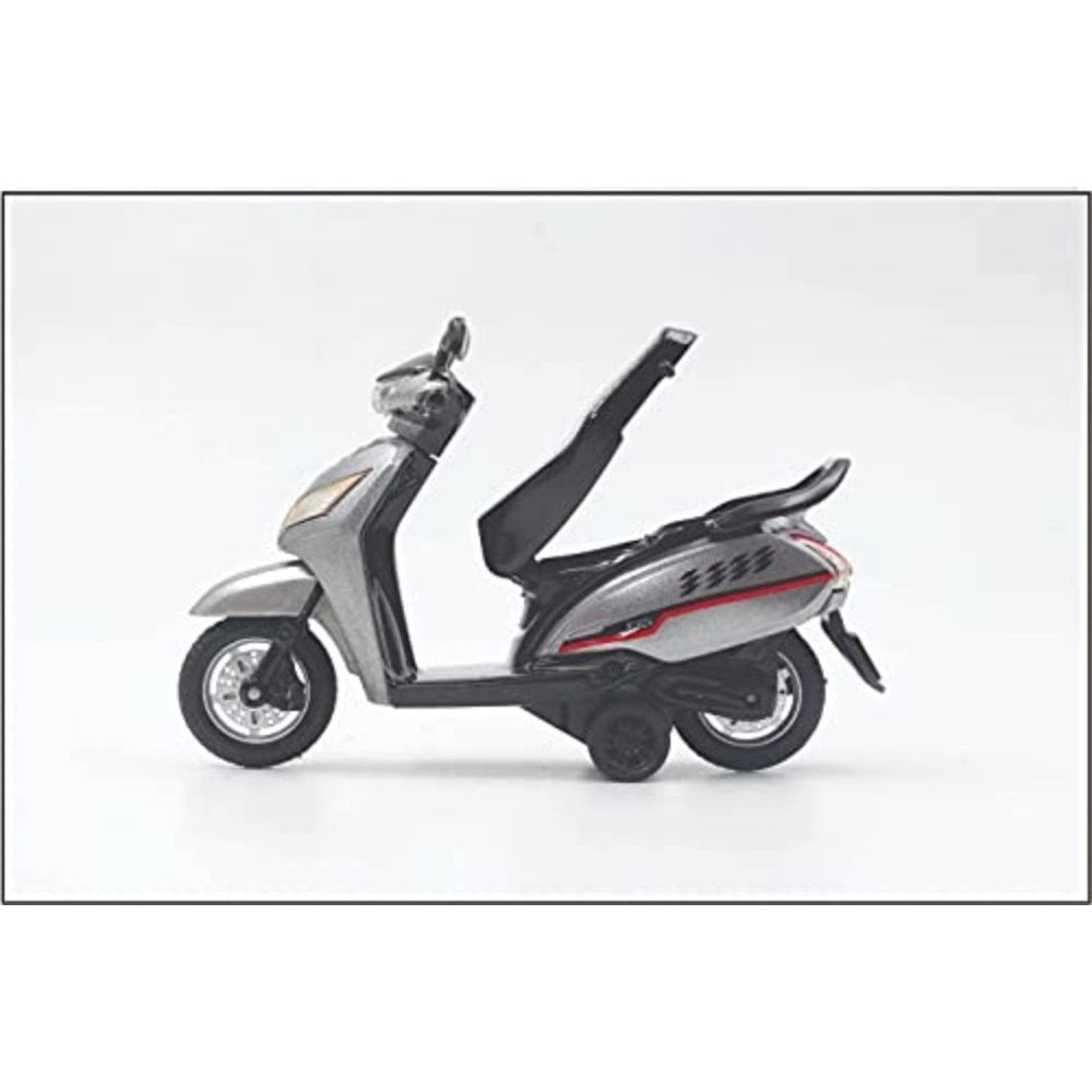 Roneclick Plastic Pullback Activa Scooter (White)