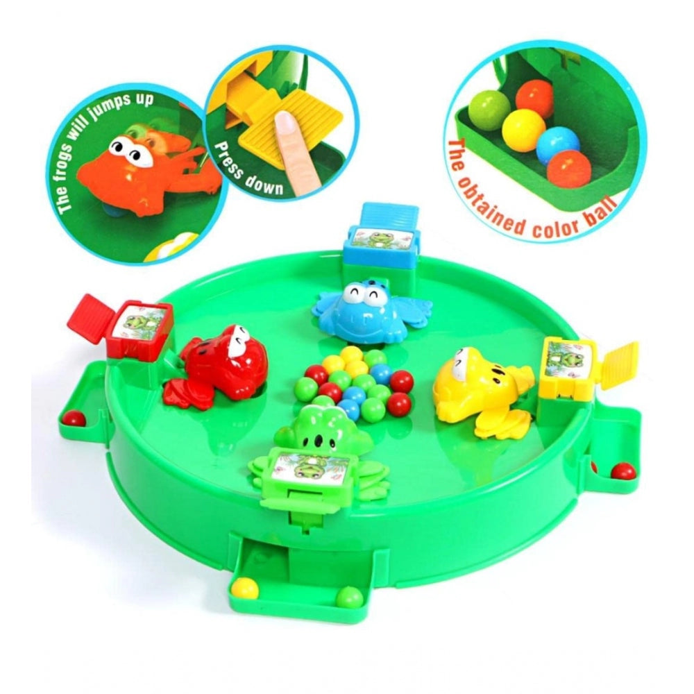 Roneclick Plastic Frog Eat Beans Game4 Players (Multicolor)