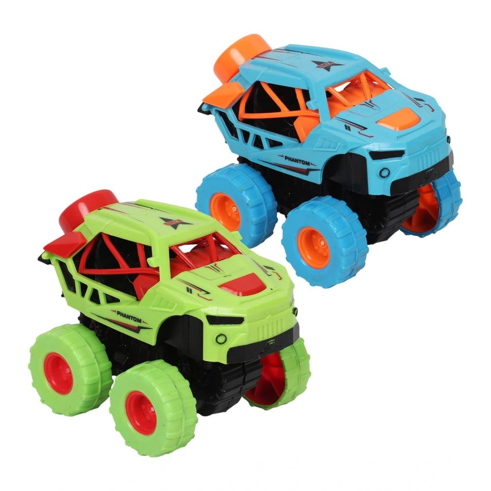 Roneclick Plastic Friction Powered Monster Truck Push  Go Off Road Car (Assorted)