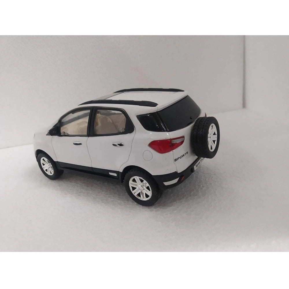 Roneclick Plastic Pull Back Action Sports Echo Suv Model Car (White)