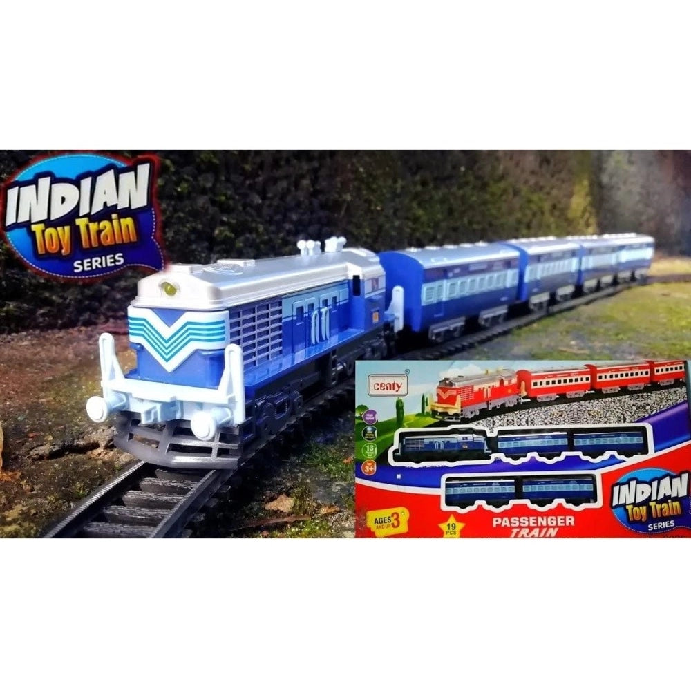 Roneclick Plastic Passenger Toy Train Set With Railway Track For Kids (Assorted)