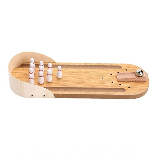 Roneclick Wood  Mini Fun Wooden Bowling Game (Wood Color)