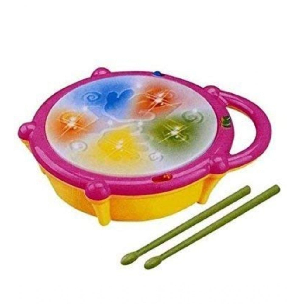 Roneclick Plastic 3D Flash Drums With Lights  Musical (Assorted)