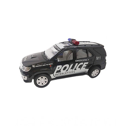 Roneclick Plastic Police Interceptor Car (Black)