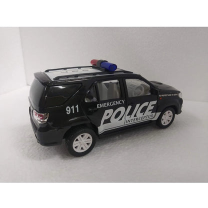 Roneclick Plastic Police Interceptor Car (Black)