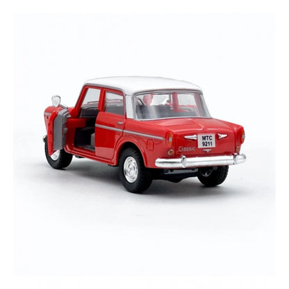 Roneclick Plastic Toy Model Fiat Openable Doors Pull Back Action Collectible Car (Red)