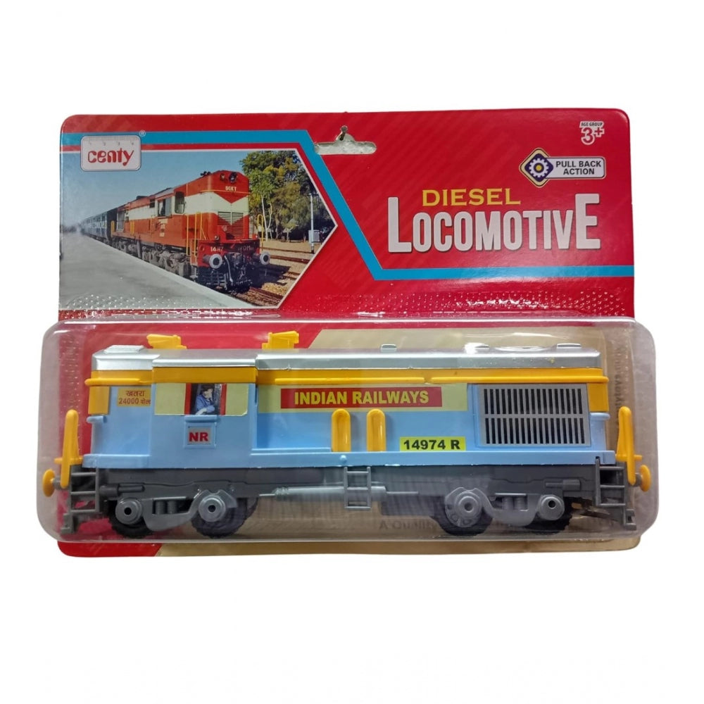 Roneclick Plastic 8 Wheels Engine With Pull Back Action Train (Multicolor)