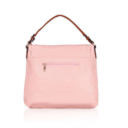 Generic Women's Faux Leather Textured Sling Bag (Pink)