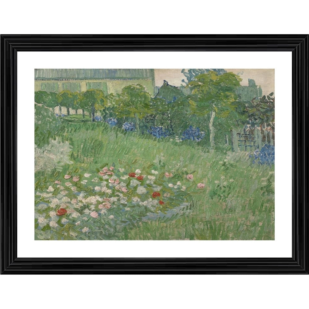 Roneclick Daubignys Garden 1890 Painting With Wood Photo Frame (Multicolor)