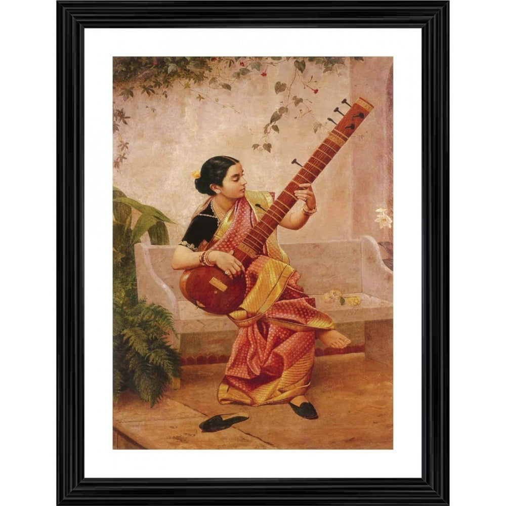 Roneclick Kadambari 1890 Painting With Wood Photo Frame (Multicolor)