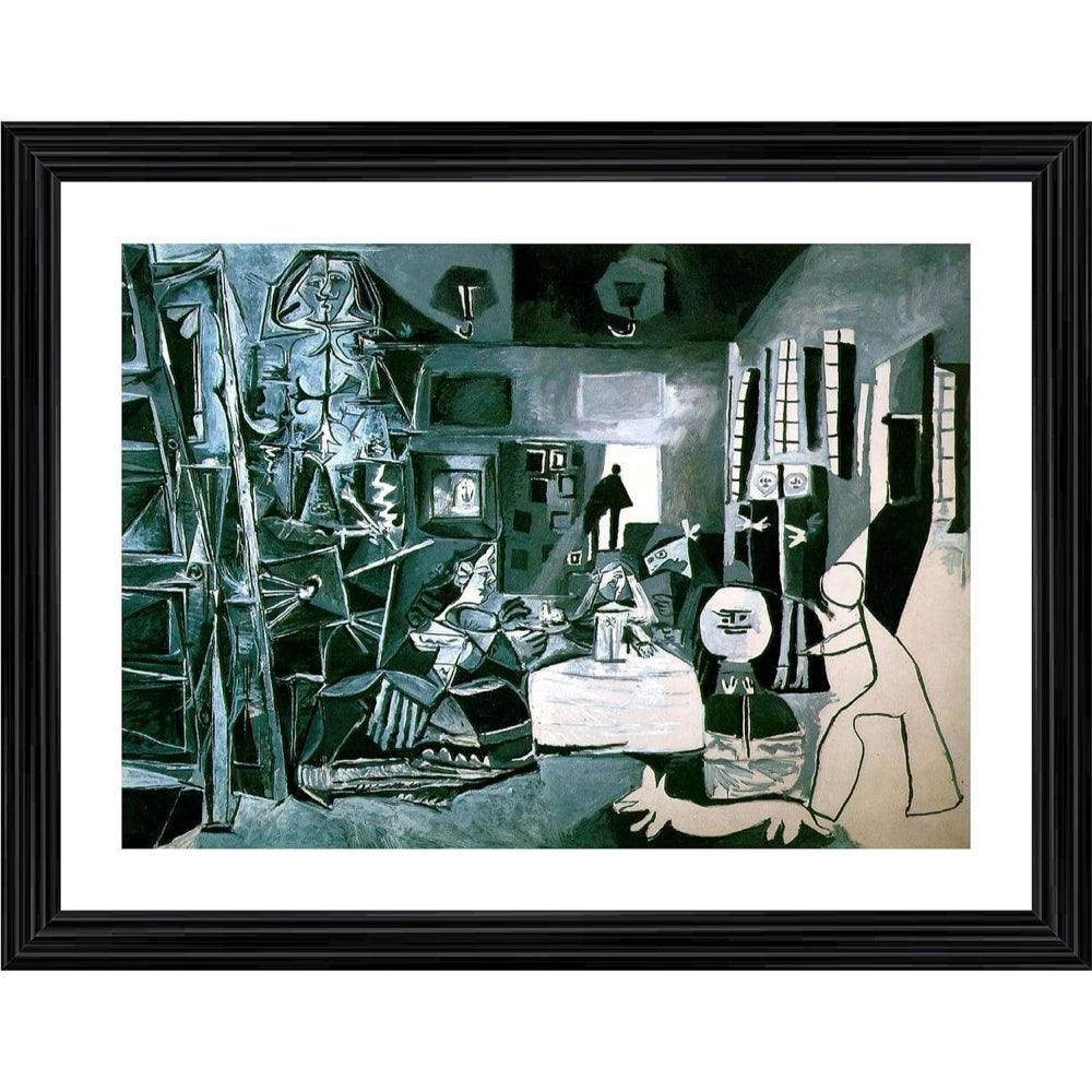 Roneclick Las Meninas The Maids of Honour 1957 Painting With Wood Photo Frame (Multicolor)