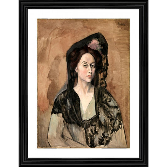 Roneclick Portrait of Madame Canals 1905 Painting With Wood Photo Frame (Multicolor)