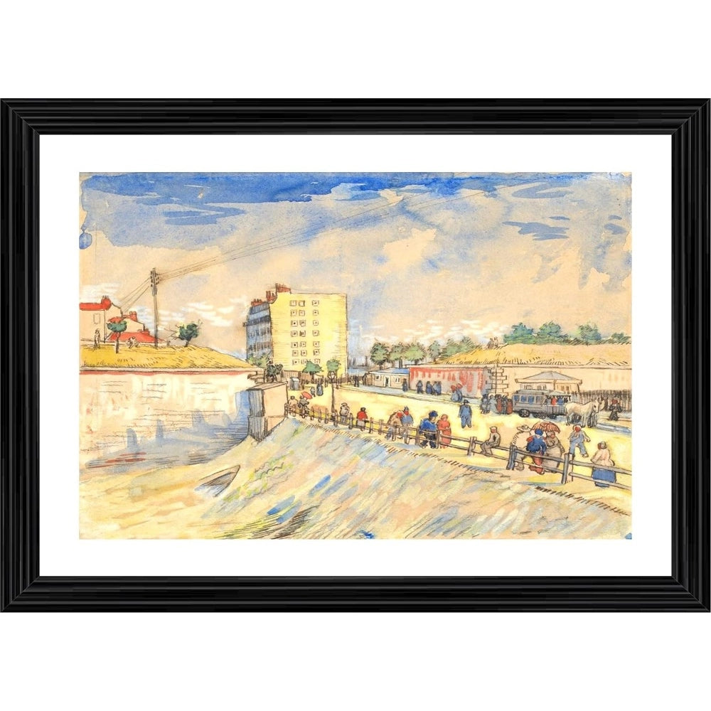 Roneclick Gate in the Paris Ramparts 1887 Painting With Wood Photo Frame (Multicolor)