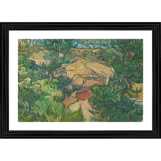 Roneclick Entrance to a Quarry 1889 Painting With Wood Photo Frame (Multicolor)