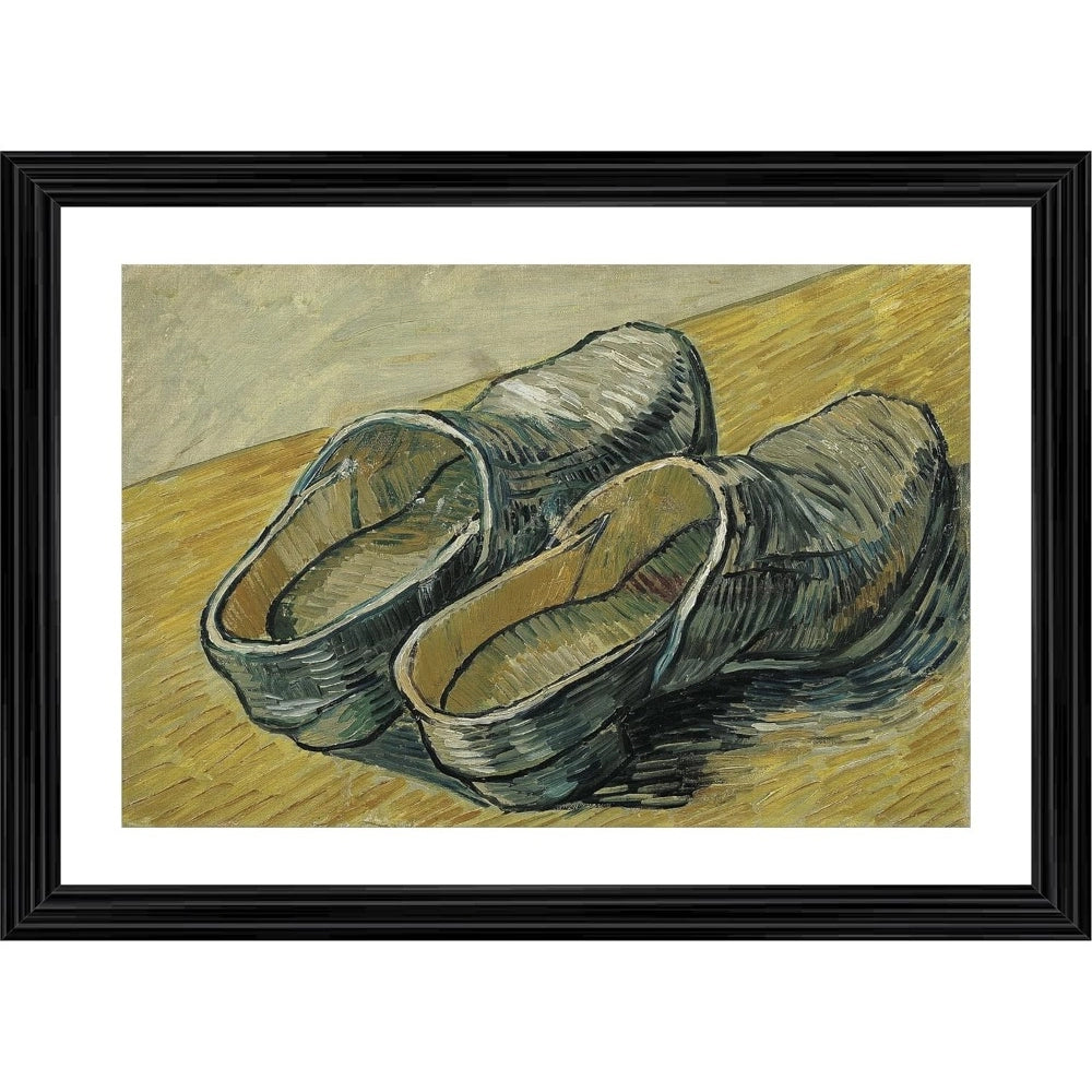 Roneclick A Pair of Leather Clogs 1889 Painting With Wood Photo Frame (Multicolor)