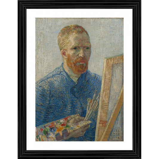 Roneclick Self Portrait as a Painter 1888 Painting With Wood Photo Frame (Multicolor)