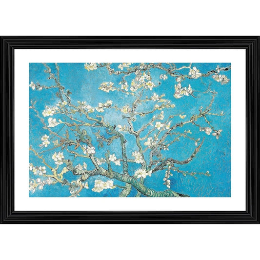 Roneclick Almond Blossom 1890 Painting With Wood Photo Frame (Multicolor)