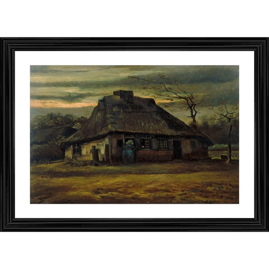 Roneclick The Cottage 1885 Painting With Wood Photo Frame (Multicolor)